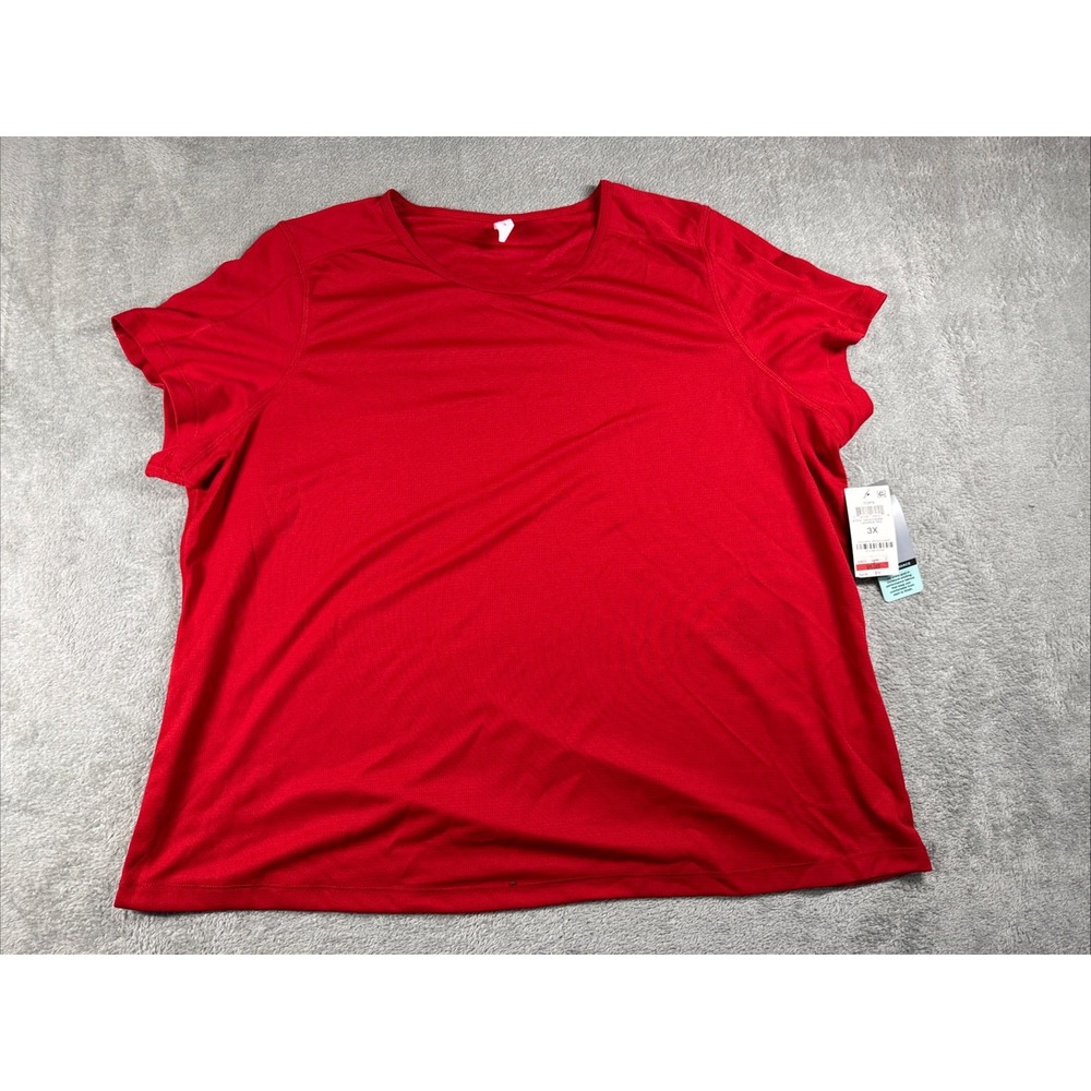 NWT Ideology Men's‎ Birdseye Mesh Round-Neck Short Sleeve T-Shirt Red Size 3X